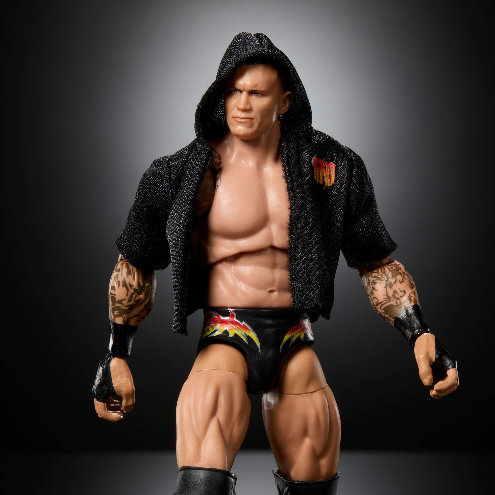 Mattel WWE Ultimate Edition Randy Orton Figurka i akcesoria Zestaw, ok. 15 cm w skali, wymienne głowy i dłonie, 30 punktów ruchu, zabawka dla dzieci 8+, fanów i kolekcjonerów, JHV98