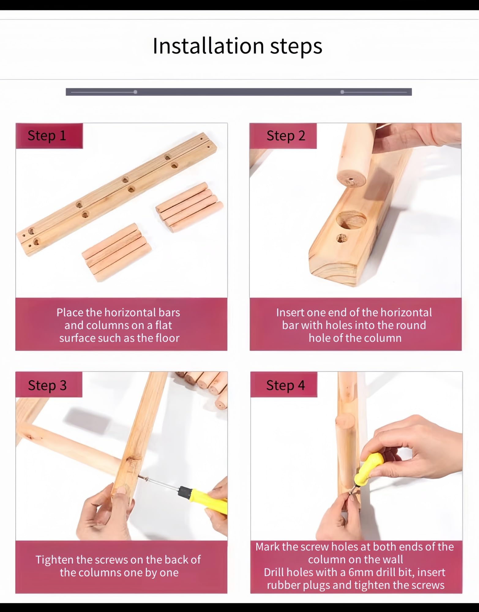 Estante de Pared para esterillas de Yoga, Estante de Almacenamiento de Nueve Niveles para Accesorios de Fitness, Estante para Equipos de Fitness Que Ahorra Espacio, Adecuado para esterillas