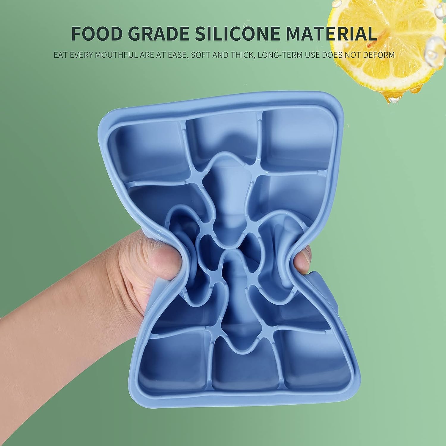 Stampo Per Cubetti Di Ghiaccio In Silicone Con Coperchio, 2 Pezzi Da 30 Scomparti, Per Cocktail, Whisky, Frutta E Puree - Verde Oliva - 2