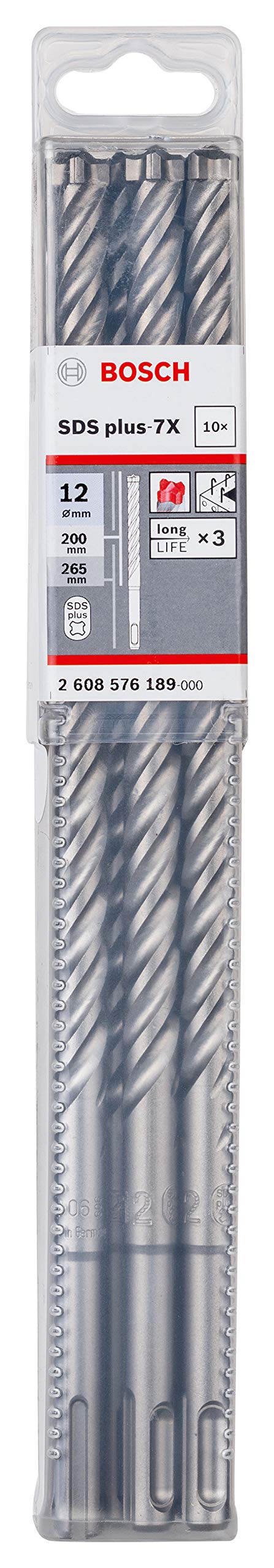 Bosch Professional SDS Plus-7X Hammer Drill Bit - 6x200x265mm