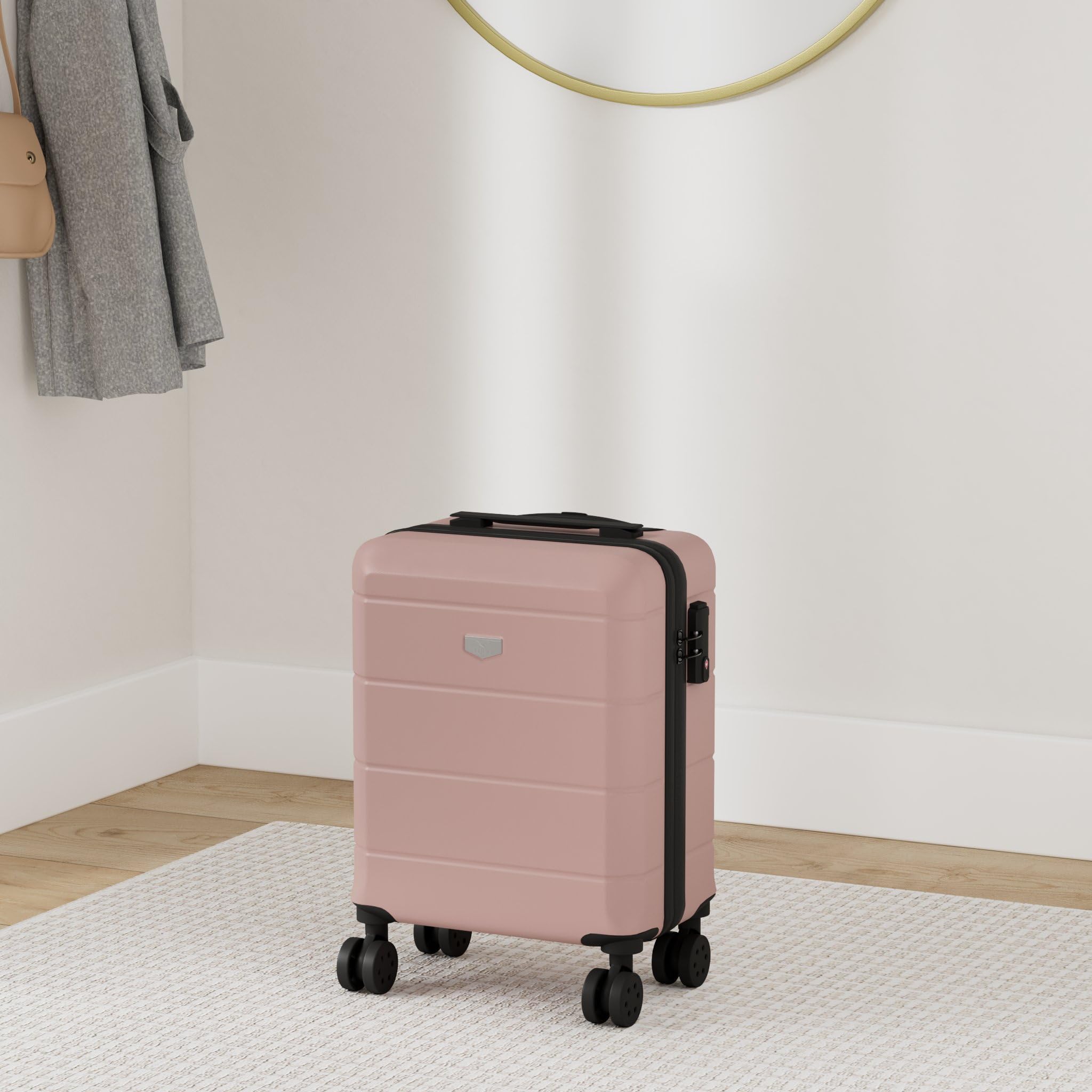 LUGG - Jetset 40cm Suitcase - 40x30x20cm- Ryanair Compatible - Underseat Size - Hard Shell ABS - Spinner & Removable Wheels - Lightweight Travel Luggage- Cream/Brown — view 259