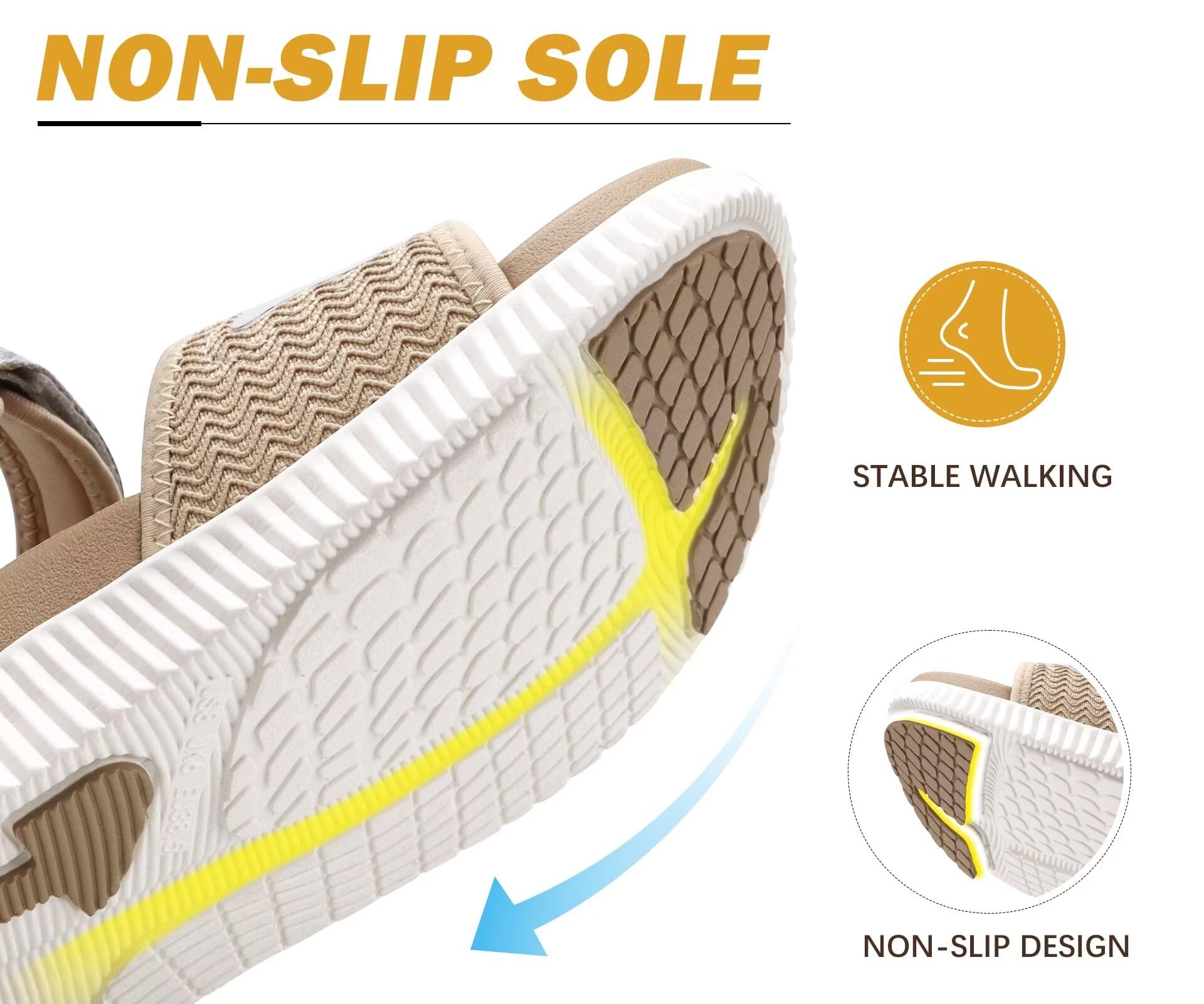 KuaiLu Sandali Trekking Donna Comode Camminata Ortopediche Fascite Plantare Arch Support Sportivi Sandalo Estive Leggero Regolabile