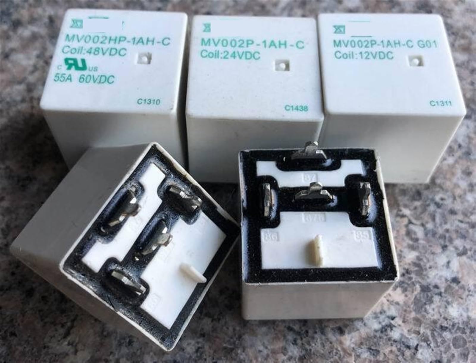 MV002HP-1AH-C 48VDC MV002P-1AH-C 12VDC/24VDC MV002HP-1AH-FC 12VDC Relé 4 pines 1 Uds (Size : MV002HP-1AH-F-C 12V)
