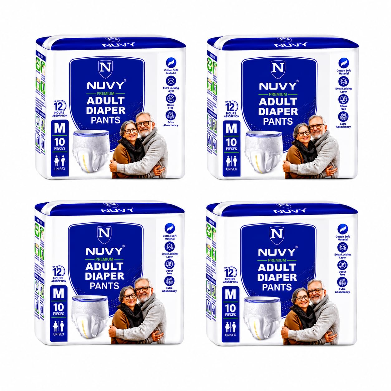Premium Adult Diaper Pant M Size (26" - 42" Waist) | 12 Hours Overnight Protection Pant Style Diapers for Men & Women | Super Absorbent, Cotton Soft & Odour Control - Pack of 40-image-27