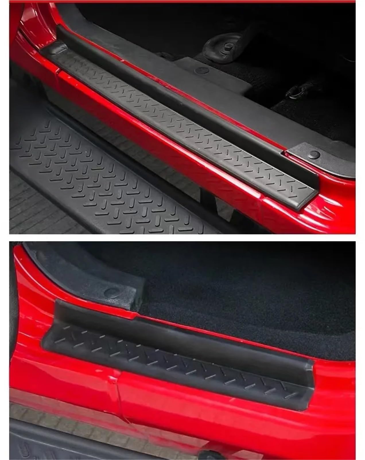 auto stopień drzwiowy Listwa progowa, osłona progu, osłona pedału, dekoracyjna osłona, pasuje do Jeepa, pasuje do Wranglera JK 2007-2017 ABS(4Door ABS)