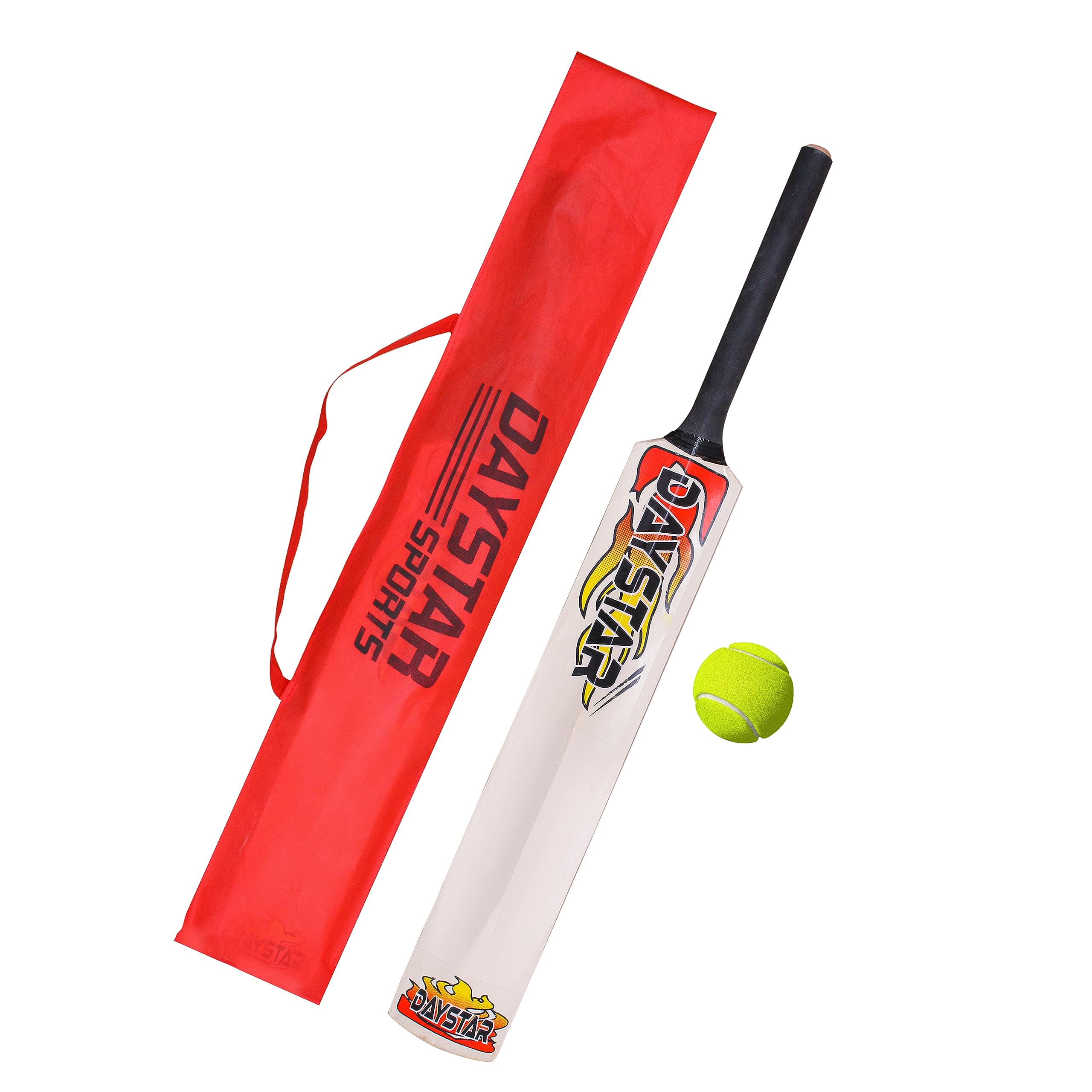 DAYSTAR Wooden Poplar Willow Cricket Bat (6 NO) with Cover & Tenis Ball for Boys (5 no) (B0CD5FLYDZ) Amazon Price History, Amazon Price Tracker