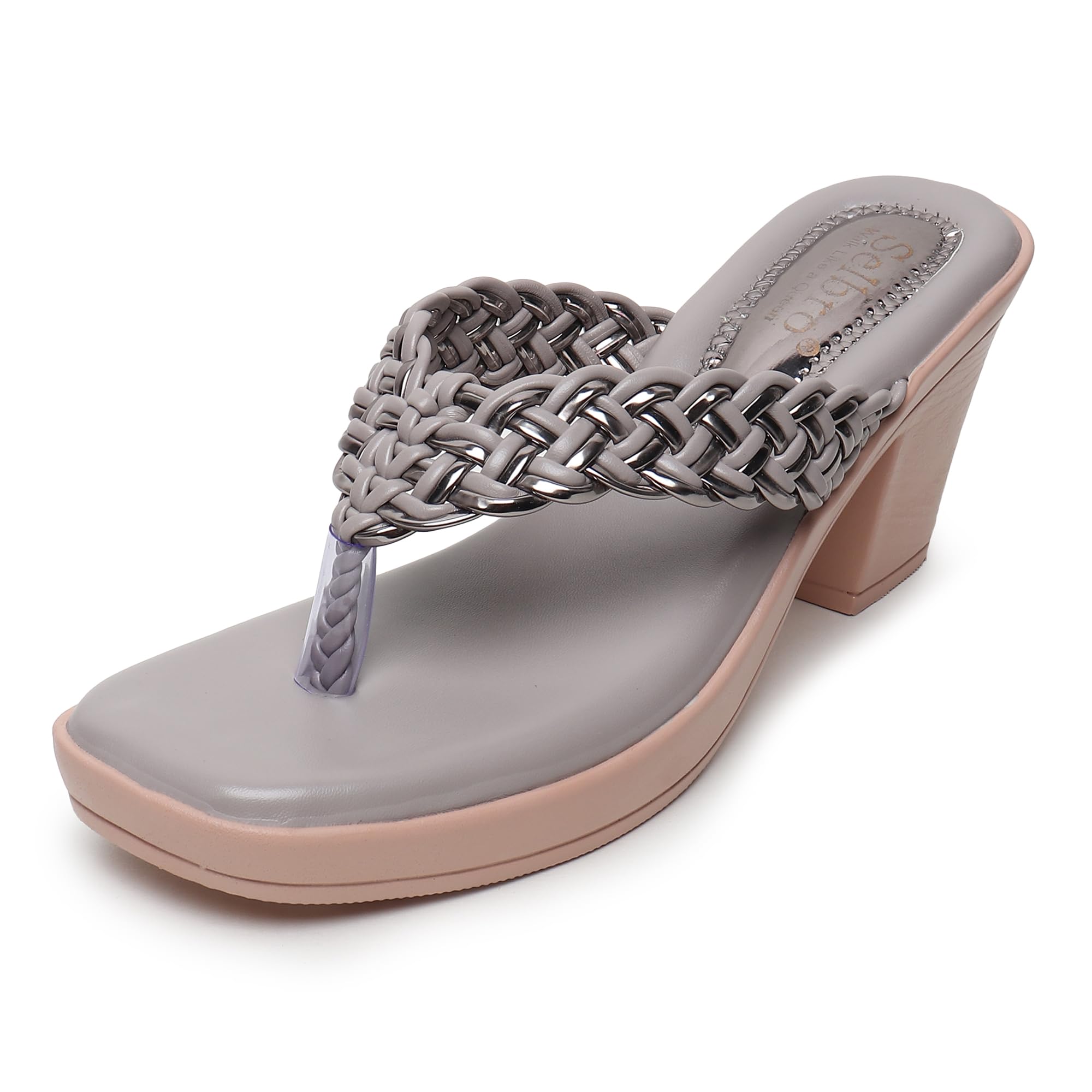 SELBRO Womens Stylish Fashionable High-heeled Wedge V Shape Slippers Sandals For Womens & Girlss - 3 Inches heel SLP-05 (B0D2B2G89Z) Amazon Price History, Amazon Price Tracker