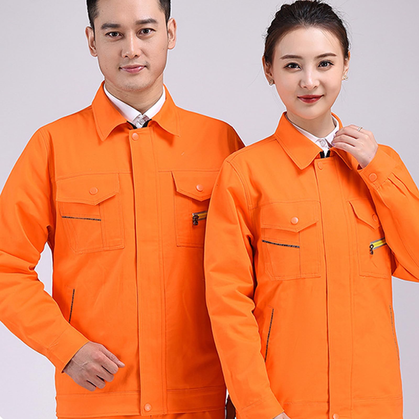 Unisexe Coverall Zip Front Combinaison De Travail Globale, Veste Et Pantalon Costume Atelier De Réparation De Voiture Uniforme