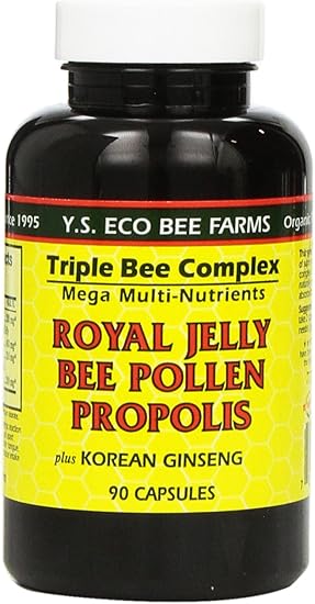 YS Organic Farms: Royal Jelly Bee Pollen Propolis w/Ginseng 90 ct