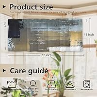 Vista 963 de Cenefas de cocina modernas con patrón de cobre marrón dorado para ventanas, cenefas opacas abstractas de marcas de arañazos y cortinas opacas