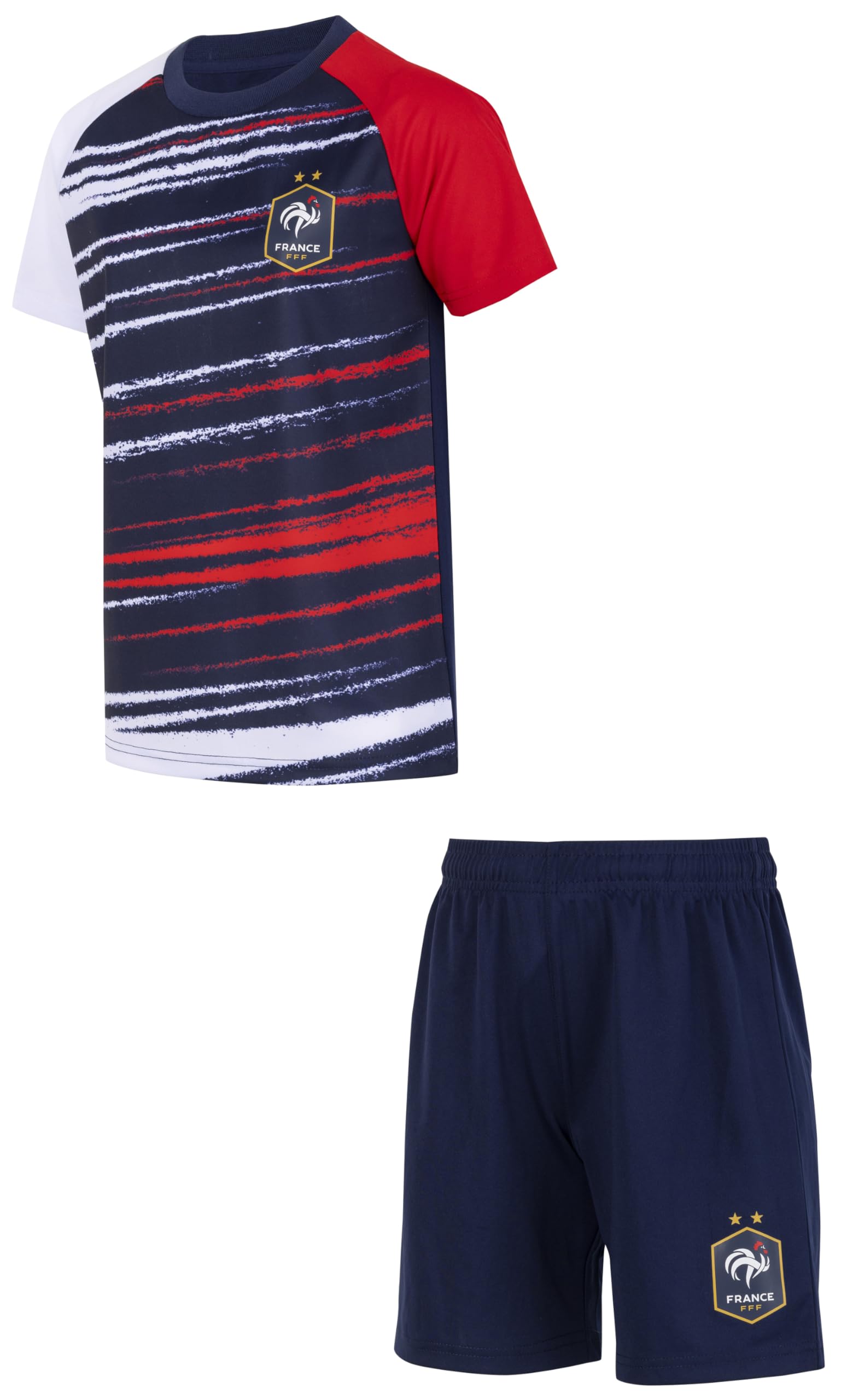 FFF Ensemble Maillot Short Collection Officielle Equipe de France de Football