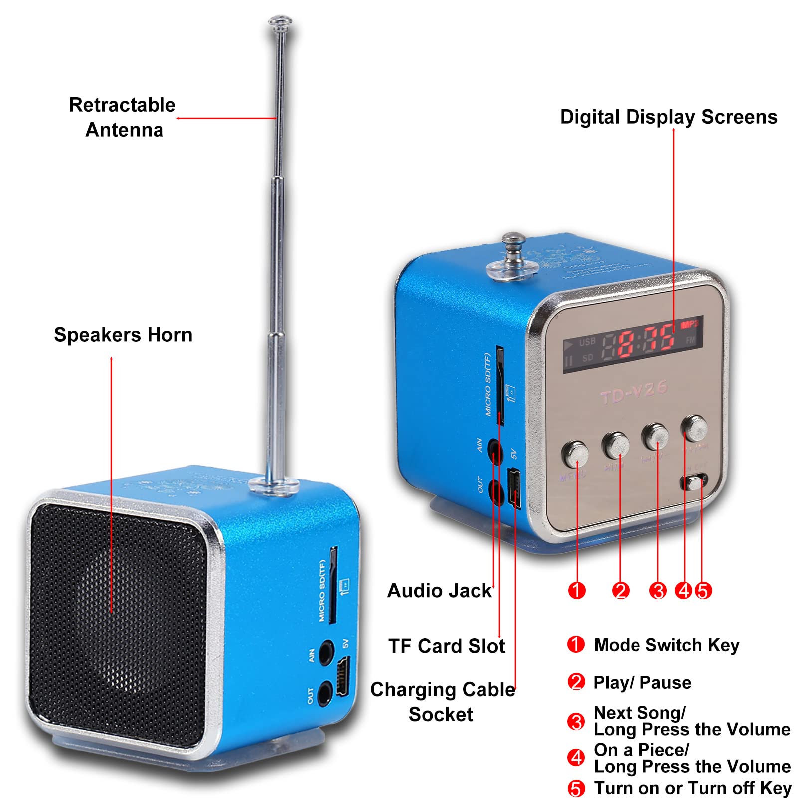 FMラジオオーディオスピーカー付属品付 Amazon.co.jp: ポータブルFMラジオスピーカー デジタルステレオ