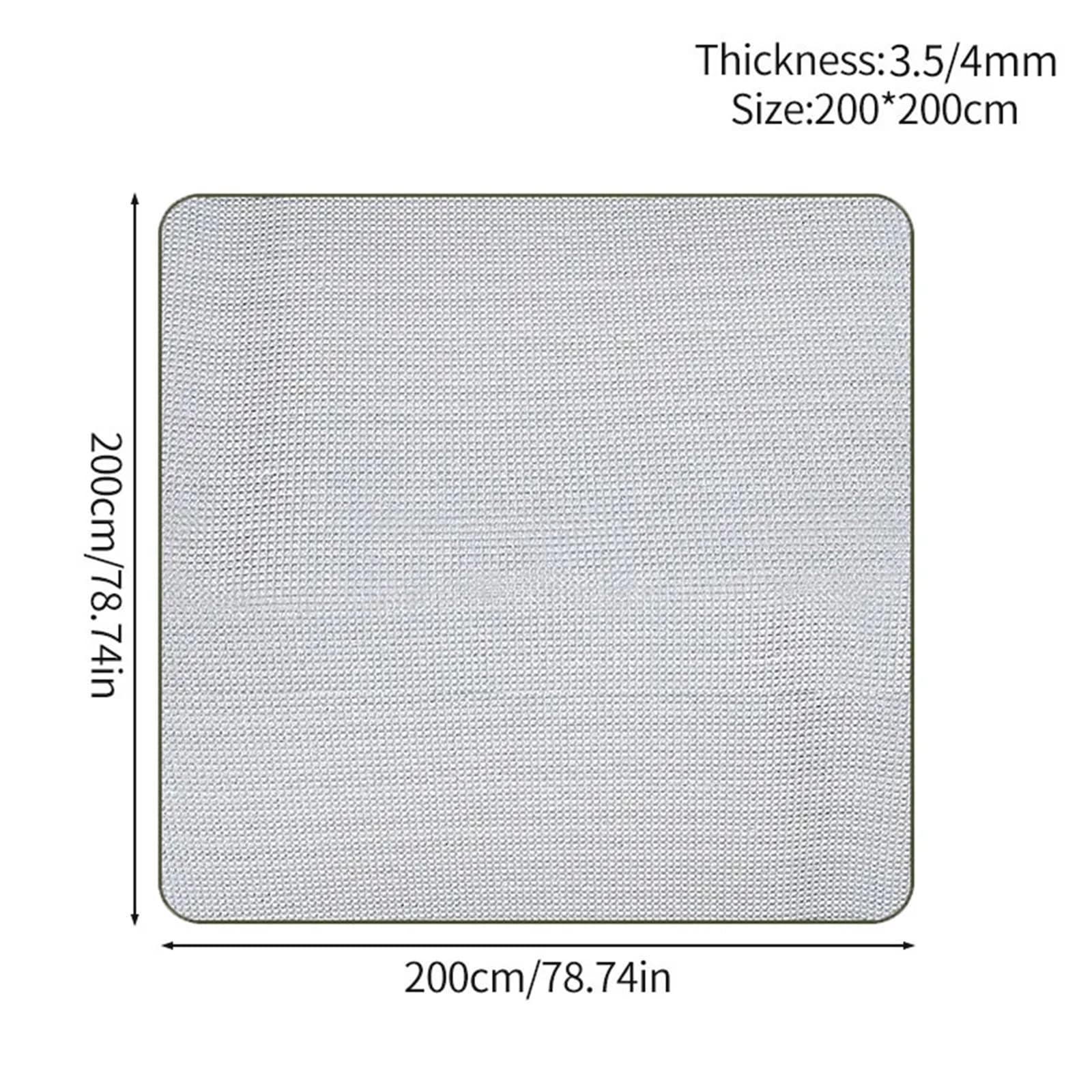 Tapis de camping portable – Design en aluminium durable de 4 mm d'épaisseur pour une utilisation en extérieur, léger et résistant aux intempéries, idéal pour la randonnée, les pique-niques et les