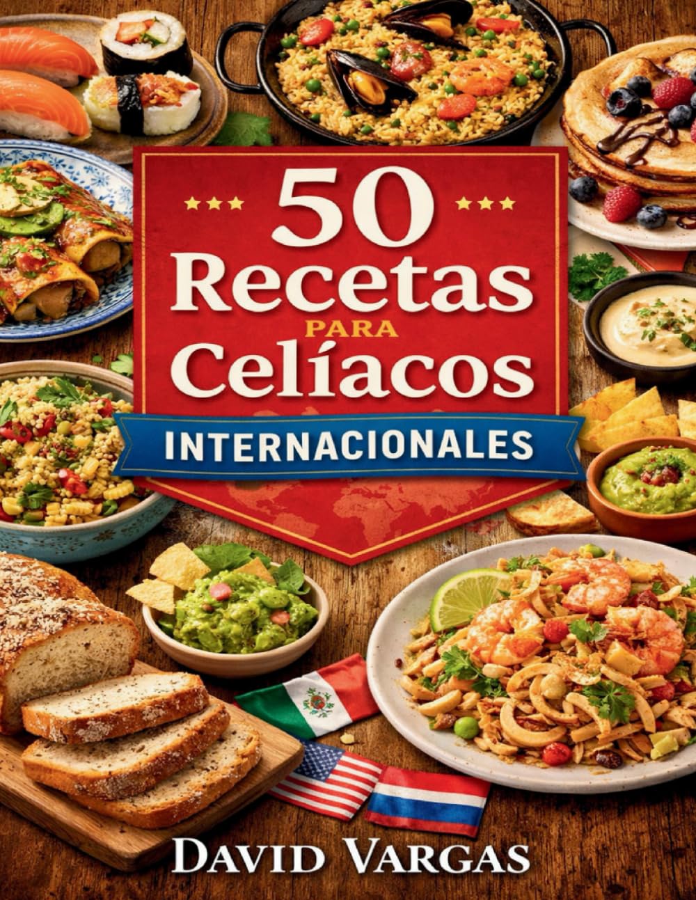 50 Recetas para Celíacos Internacionales: Sabores globales sin gluten con platos fáciles y variados aptos para cualquier cocina