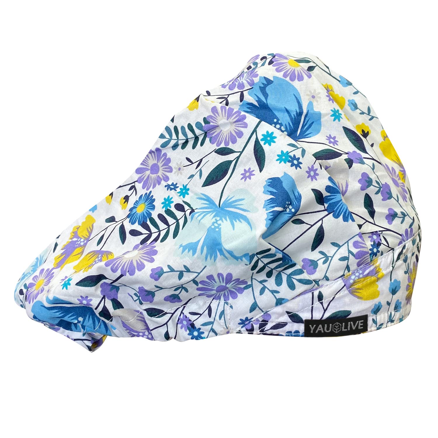 YAUOYAUOLIVE Working Cap Hats One Size Multi Color（Blue Flower1022