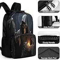 Amazon.com: ZXDSKGYN Backpacks Grim-Reaper Travel Bag Business