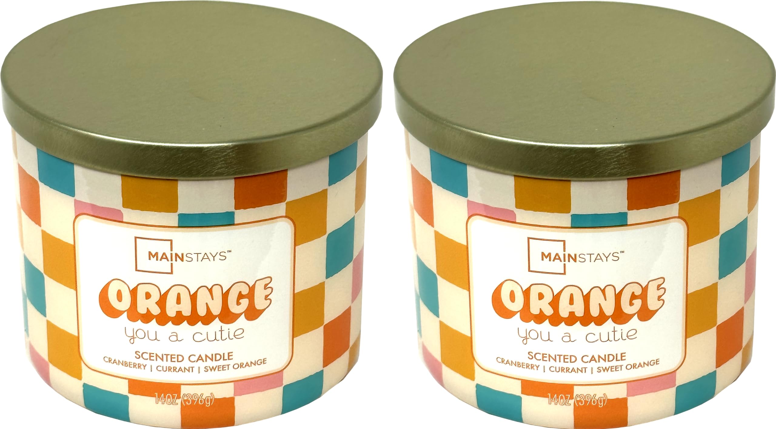 Mainstays 14oz Scented Candle 2-Pack (Orange You A Cutie)