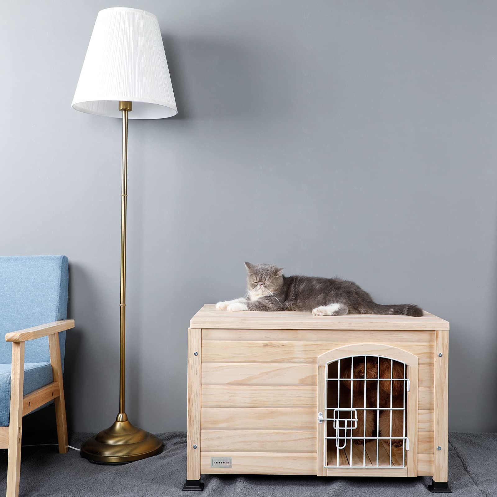 Buy Petsfit Indoor Dog House Ventilate Wood Cat Houses for Indoor Cats