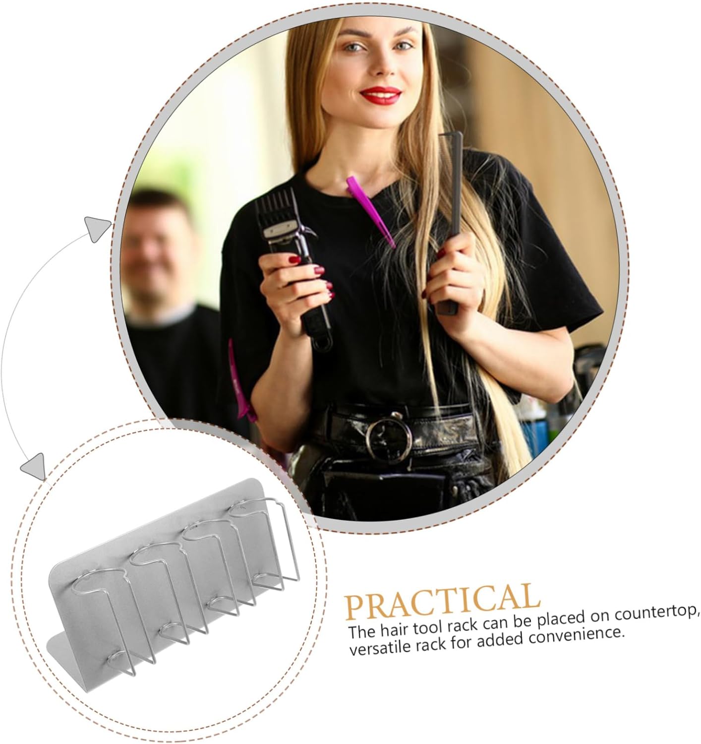 Electric Clipper Rack for Hair Stylists Stainless Steel Hair Clipper Holder Space-Saving Design for Salon Tools Sleek and Durable Organizer for Clippers and Accessories