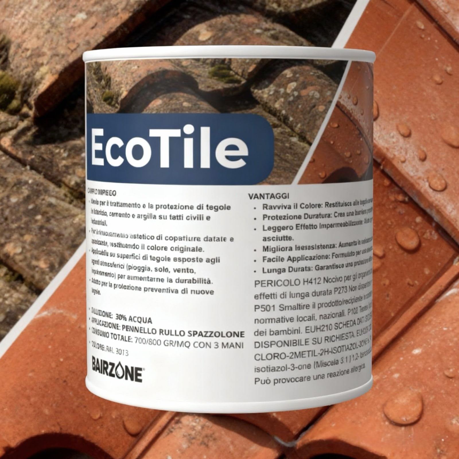 EcoTile - Revestimiento impermeabilizante y protector para tejas 1 kg
