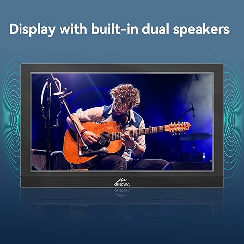 Miniatura 7 de Kenowa Monitor portátil de 11.6 pulgadas, pantalla HD 1366x768P, pequeño monitor HDMI con doble USB CHDMI pantalla externa para computadora