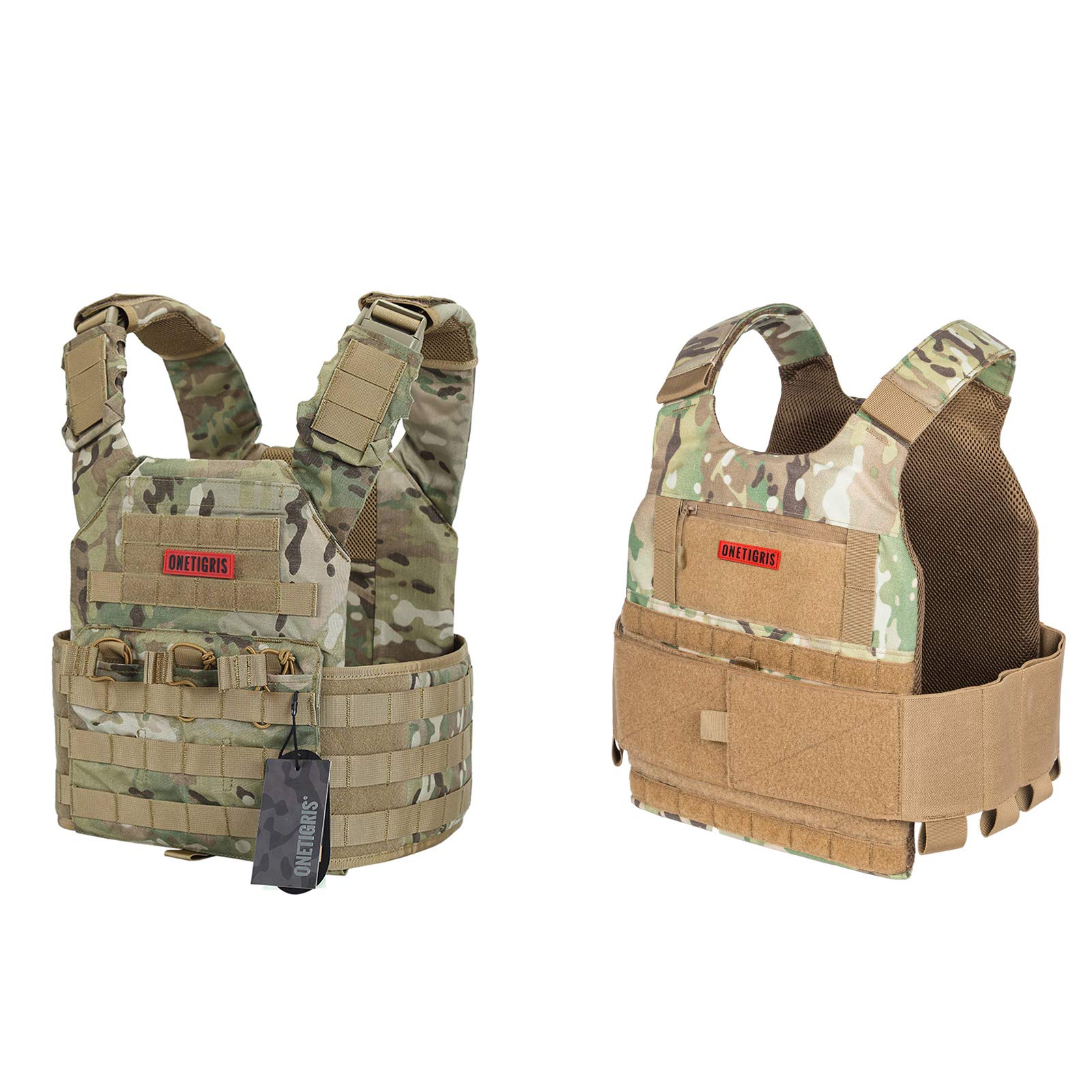 OneTigris Multicam Tactical Vest & Low Profile Tactical Vest