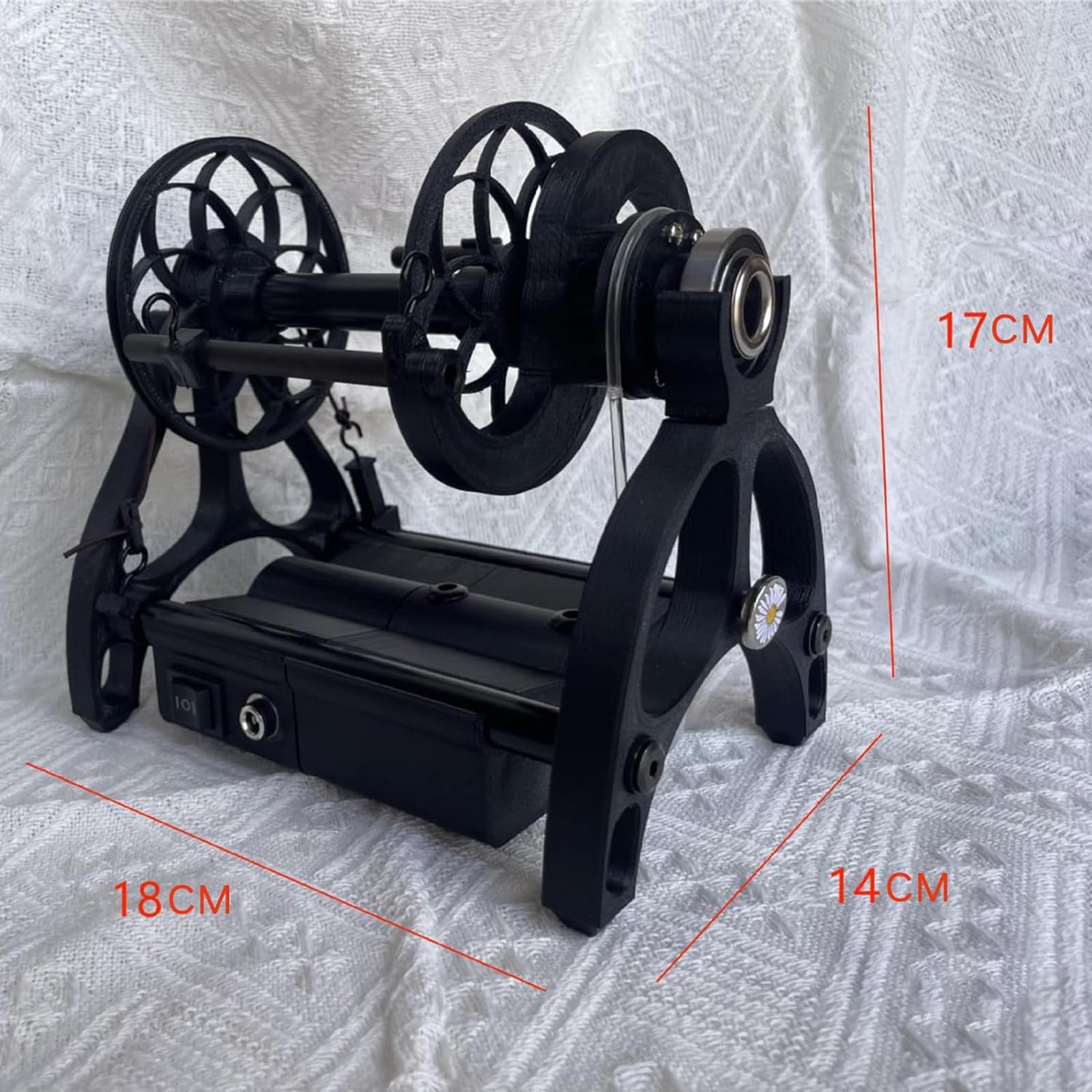Máquina automática de bobinado de hilo, rueda giratoria eléctrica, hacia adelante y hacia atrás, 800 RPM, para tejer mezclado y roving