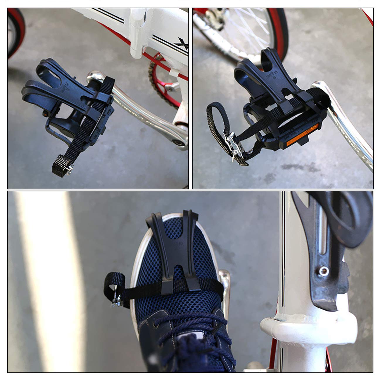 Bike Pedal Bicycle Toe Clips Nylon Strap Pedals Replacement Parts Fixed Mountain Bike Accessory