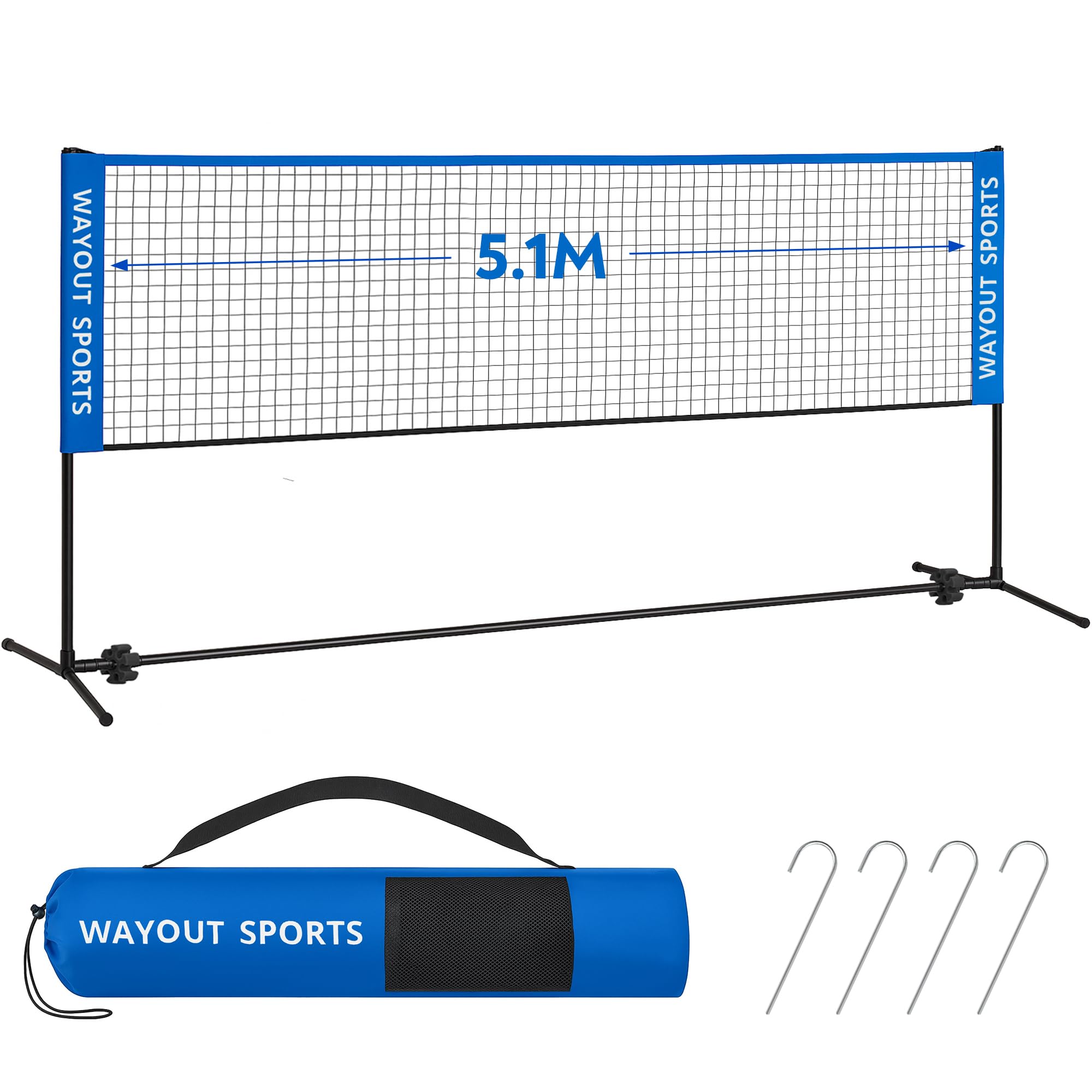 Red Ajustable y Plegable para Bádminton, Tenis, Voleibol y Fútbol