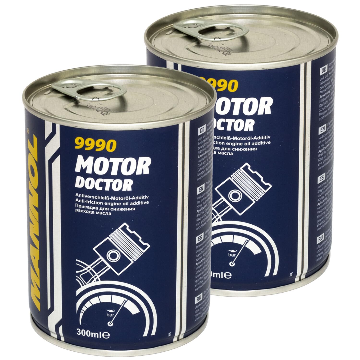 MANNOL Diesel Turbo 5W-40 Motoröl 10L + 2x Motor Doctor Additiv – Komplett-Set Für Saubere Motoren
