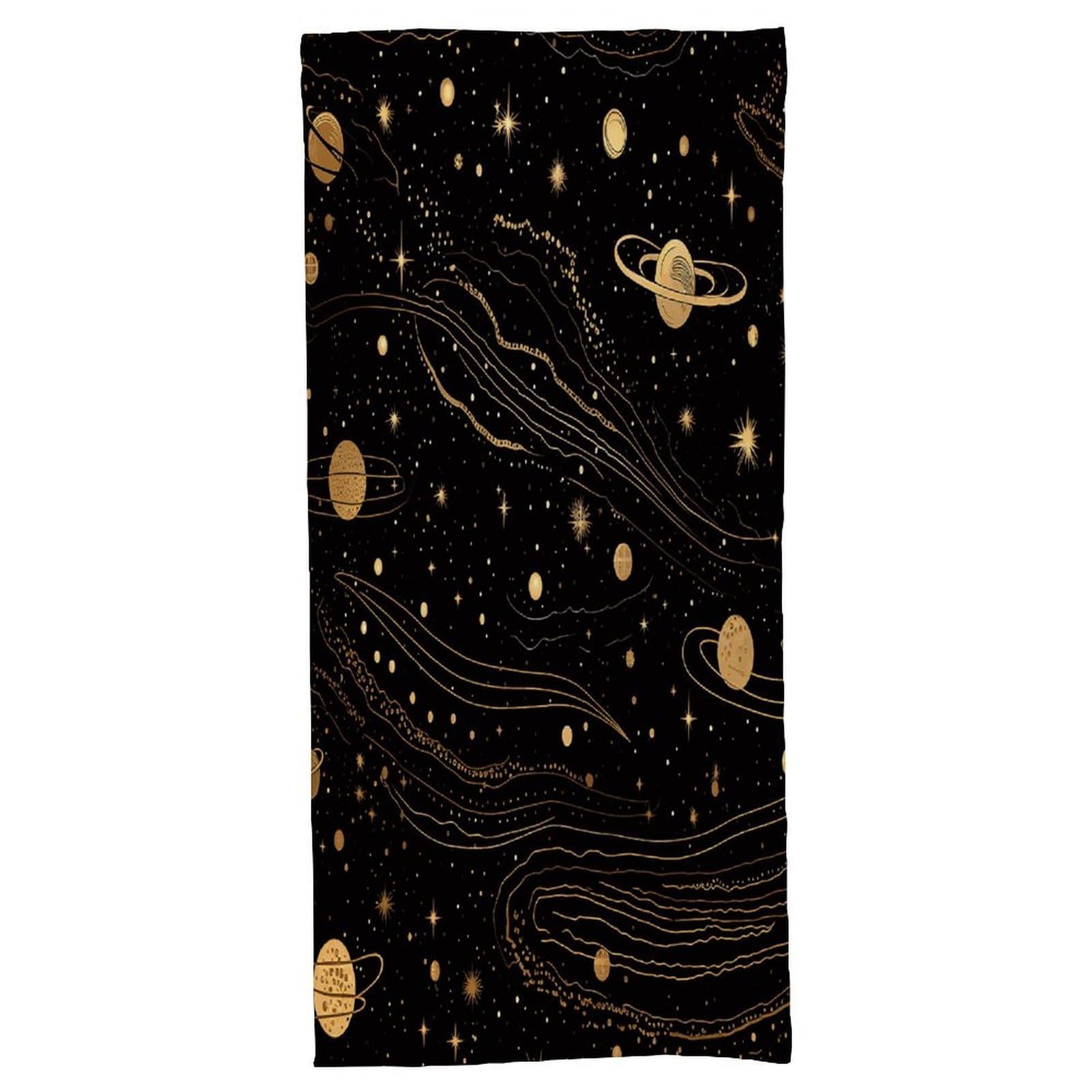 Fekiloot Men's Style Gold And Silver Space Themed Bath Towel Highly Absorbent,Beach Towels For Wo,Pool Towel Bathroom Essential For Beach,Gym,Travel, Camp