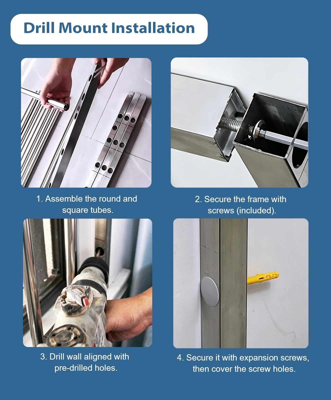Inferriate per Finestre Barra di Sicurezza Antifurto per Finestre | Resistente e Adatta Cancello di Protezione per Finestre, Rete di Sicurezza Esterna in Acciaio Inox 304, Griglia di Sicurezza