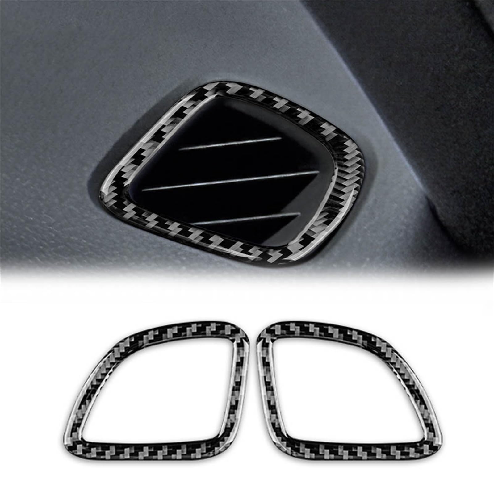 Interior Decoration for Subaru Impreza 2009-2011 Carbon Fiber Sticker Car Interior Side Air Outlet Defogger Vent Trim Frame Accessories
