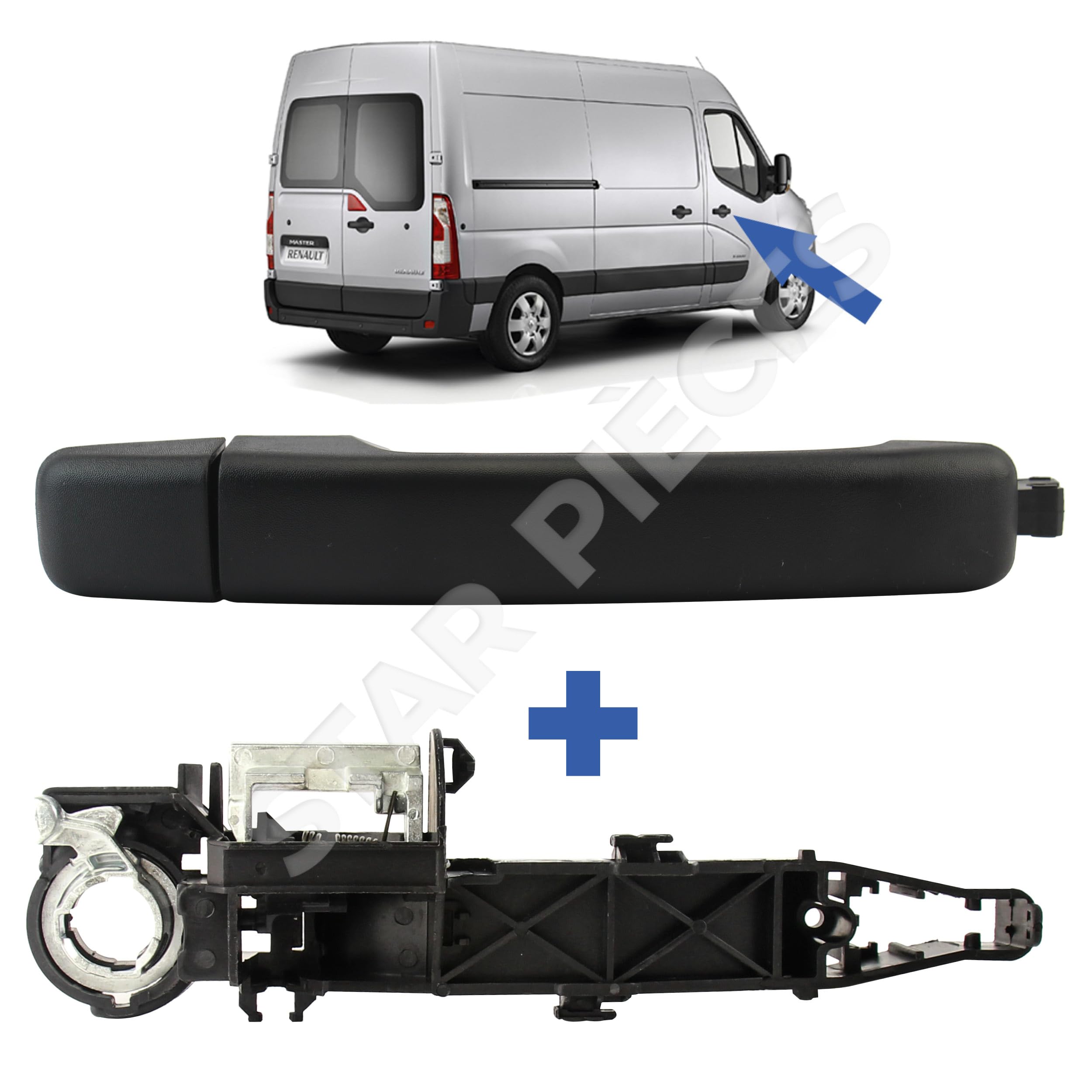 Cavo Maniglia Porta Posteriore Maniglia Porta Esterna Per Renault Master 3 Opel Movano B D 637542 - Foto 8