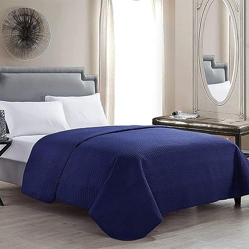 HollyHOME - Colcha de cama acolchada pinsonic con diseño de cuadros súper suave, para cama individual