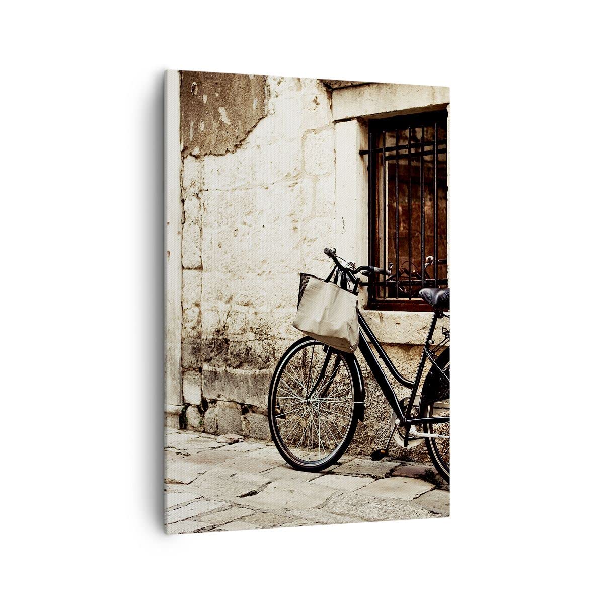 Lienzos decorativos 70x100cm Cuadro Sobre Lienzo Moderno Vertical Calle bicicleta ciudad ruinas Grande Dormitorio Cuadros Pared Imágenes Cuadros Decoracion Salon Wall Art Prints Decor PA70x100-2667