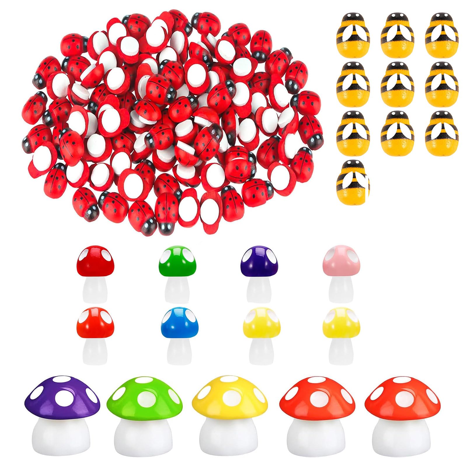 Adesivi Coccinelle In Legno YSTrillion - 100 Pezzi Per Scrapbooking E Decorazioni DIY