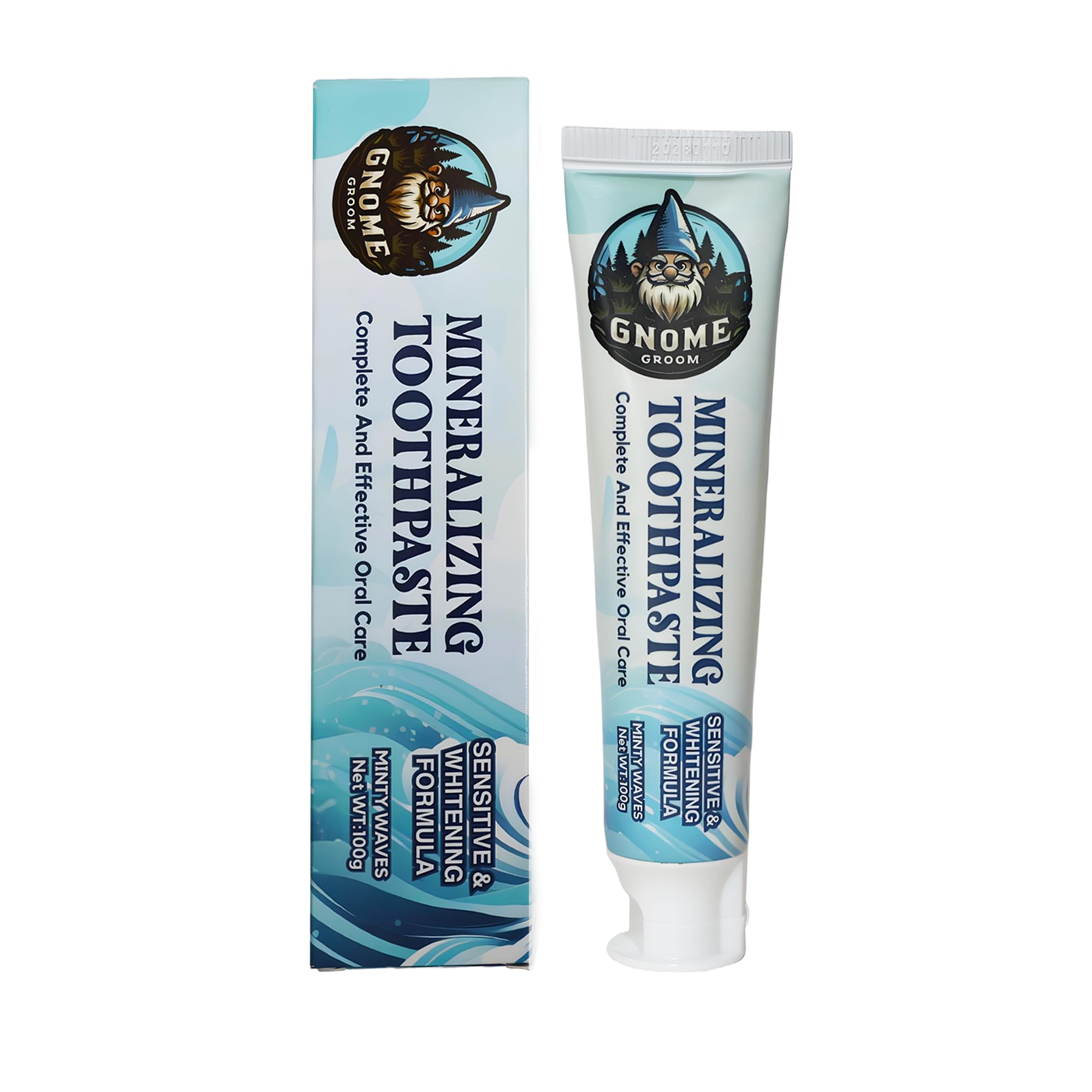 Gnome Groom Mineralizing Toothpaste Sensitive Whitening Formula SLS-Free Fluoride-Free 10 Hydroxyapatite Sea Salt Xylitol All Ages 1