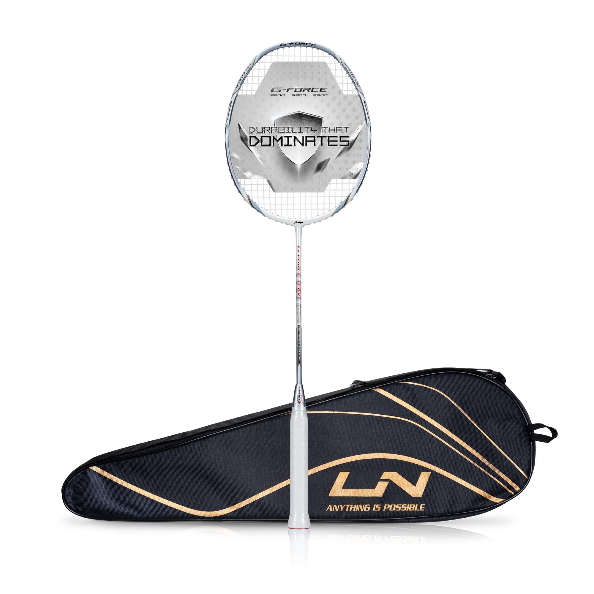 Li-Ning G-Force Extra Strong Badminton Racket with Full Cover | 3U | Maximum Tension ≤ 35 Lbs-picture-12