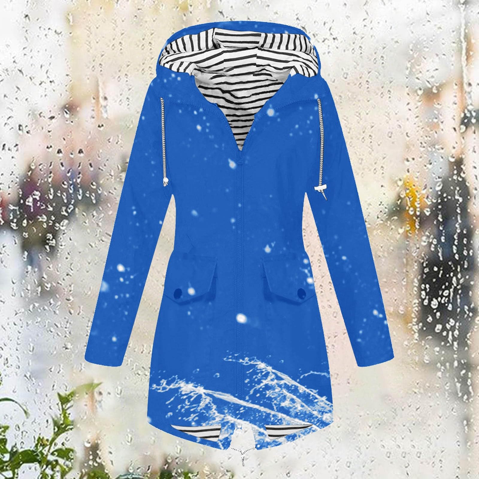 Chaqueta impermeable para niñas, ligera y cómoda para todo tipo de clima. Diseño fácil de poner y quitar.