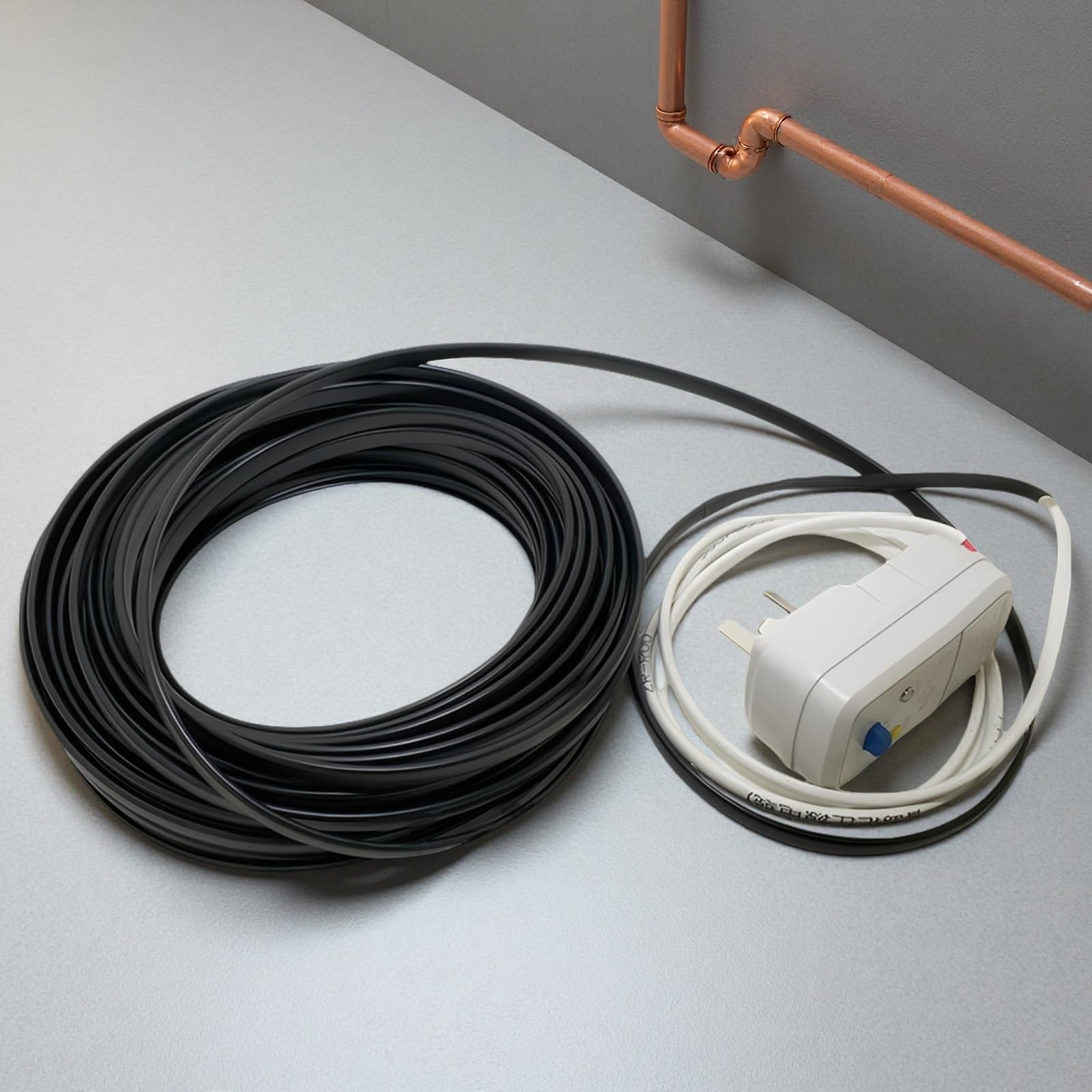 Cable de calor de tubería autorregulable, núcleo de cobre, carcasa ignífuga, diseño antifugas, cable anticongelante para tubería de agua del hogar, drenaje, protección contra congelación de caravanas