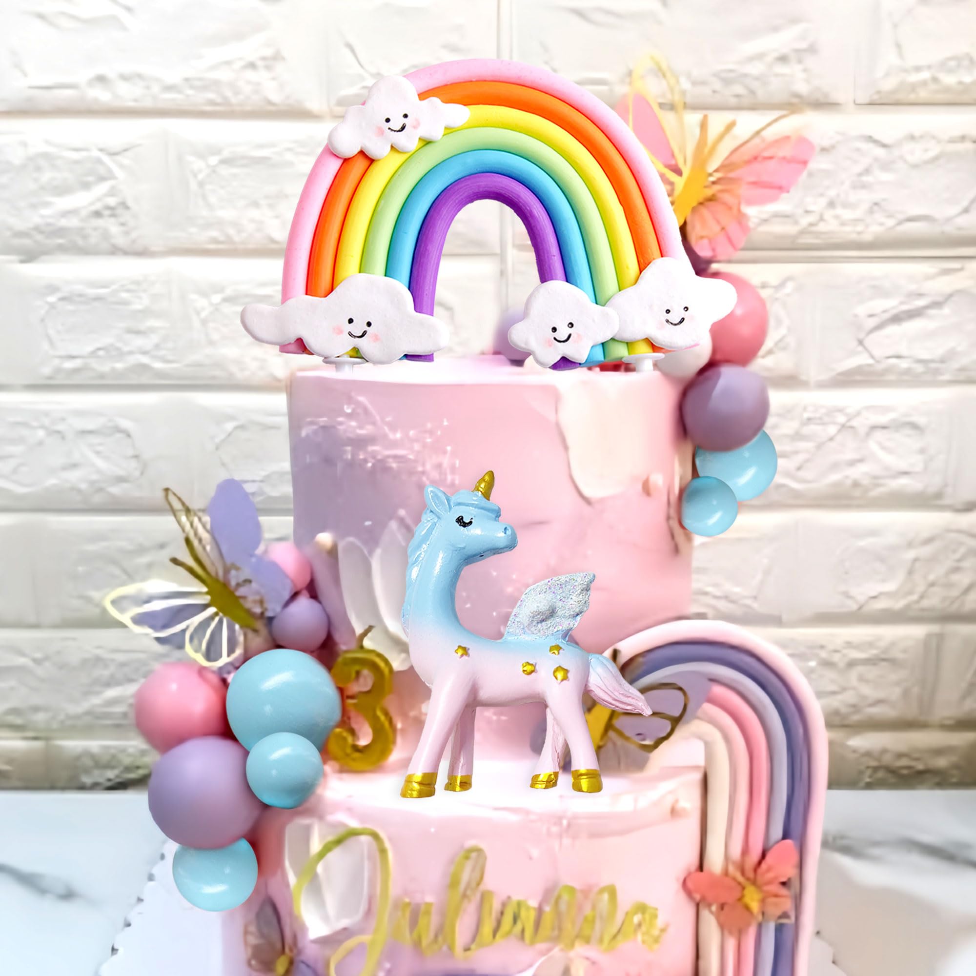 LaVenty Licorne Gâteau Licorne Anniversaire Arc-en-ciel