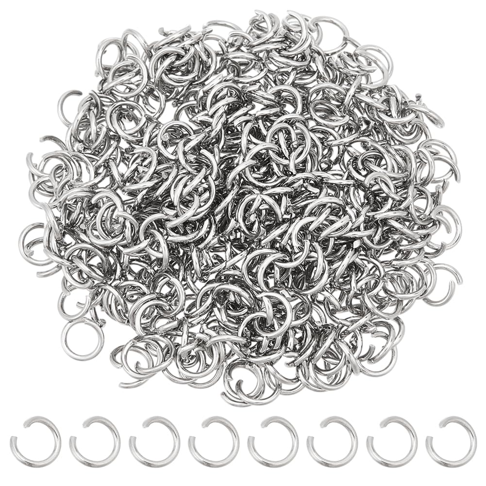 970 Anelli Aperti In Acciaio Inox 7 Colori – Fai Da Te Gioielli, Misure 4/5/6/7/8/10 Mm Con Scatola Organizer - 6