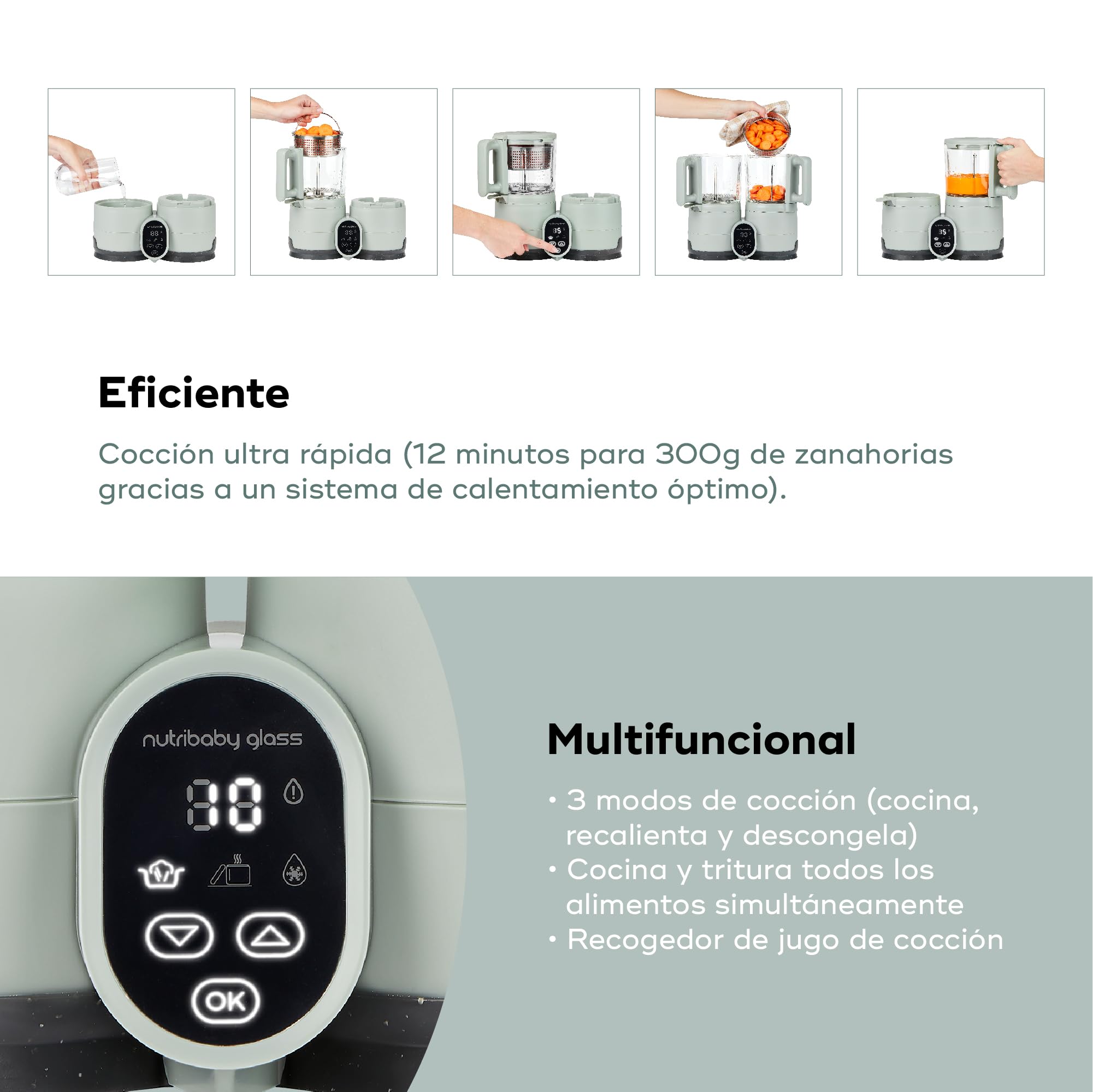 Babymoov Robot de cocina Nutribaby Glass
