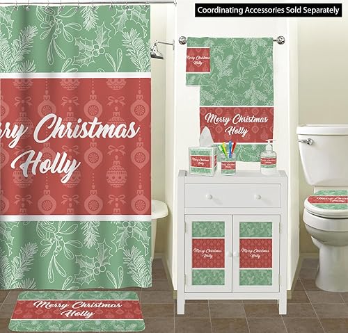 Miniatura 3 de RNK Shops Cesta de basura de acebo de Navidad, una cara (blanco) (personalizada)