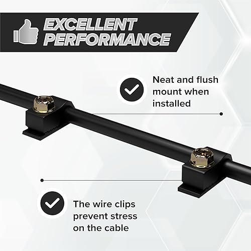 Miniatura 6 de THE CIMPLE CO Clips de alambre, clip de pared de un solo cable, coaxial, Cat6, cable eléctrico, Ethernet, sujetador de tornillo de 14 pulgadas