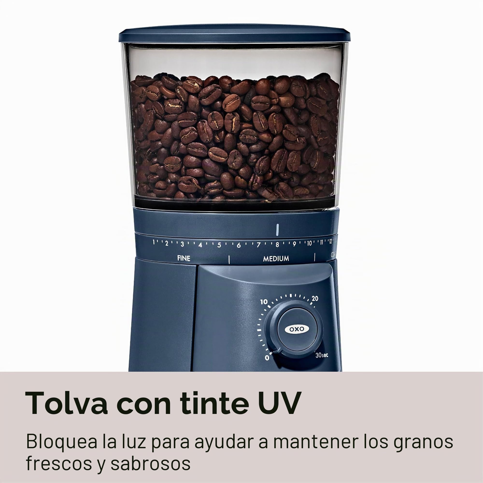 OXO Molinillo de café cónico Brew - Azul tormenta