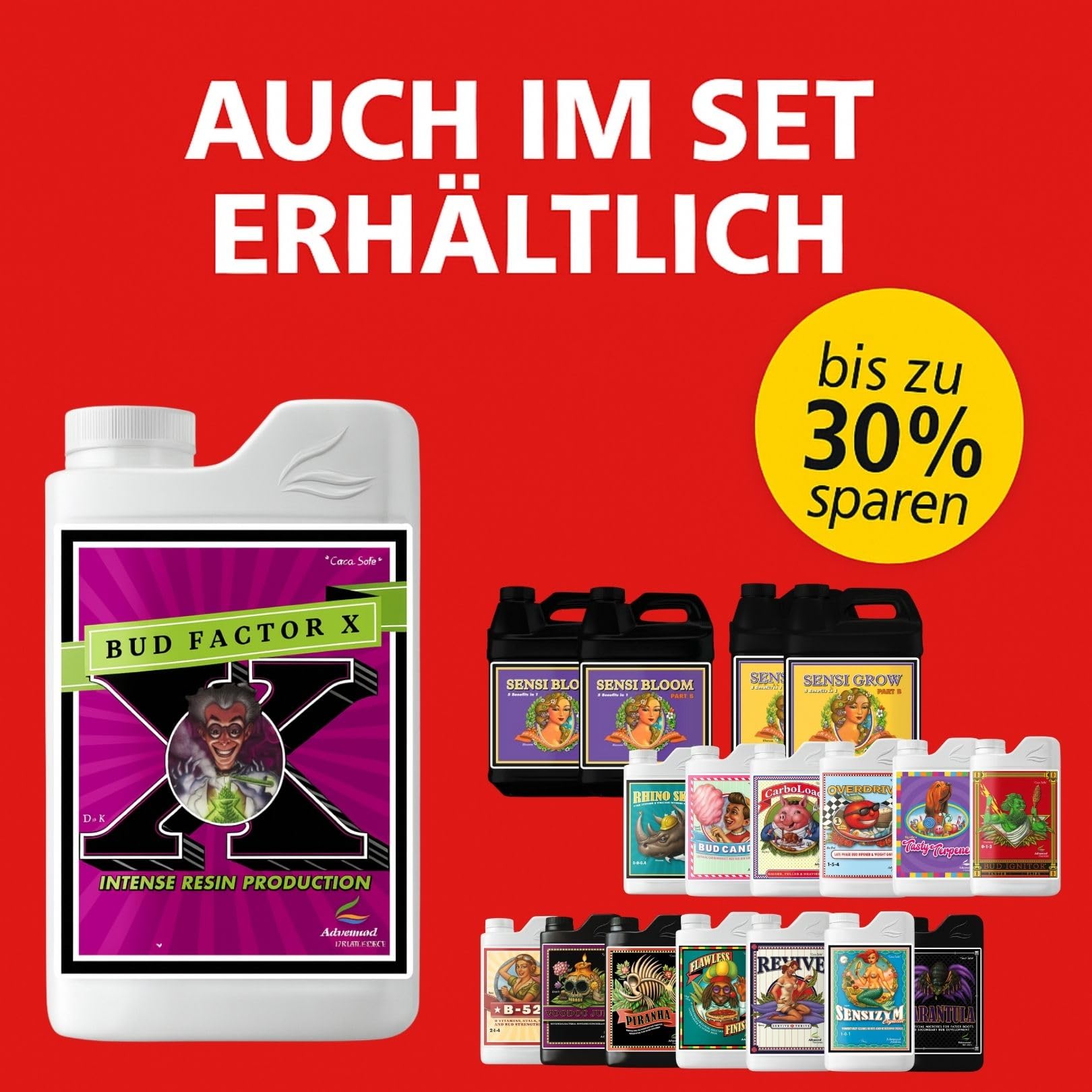 Weedness Advanced Nutrients Bud Factor X 500 ml - NPK Dünger Grow Anbau Indoor Erde Flüssigdünger Organischer Bio