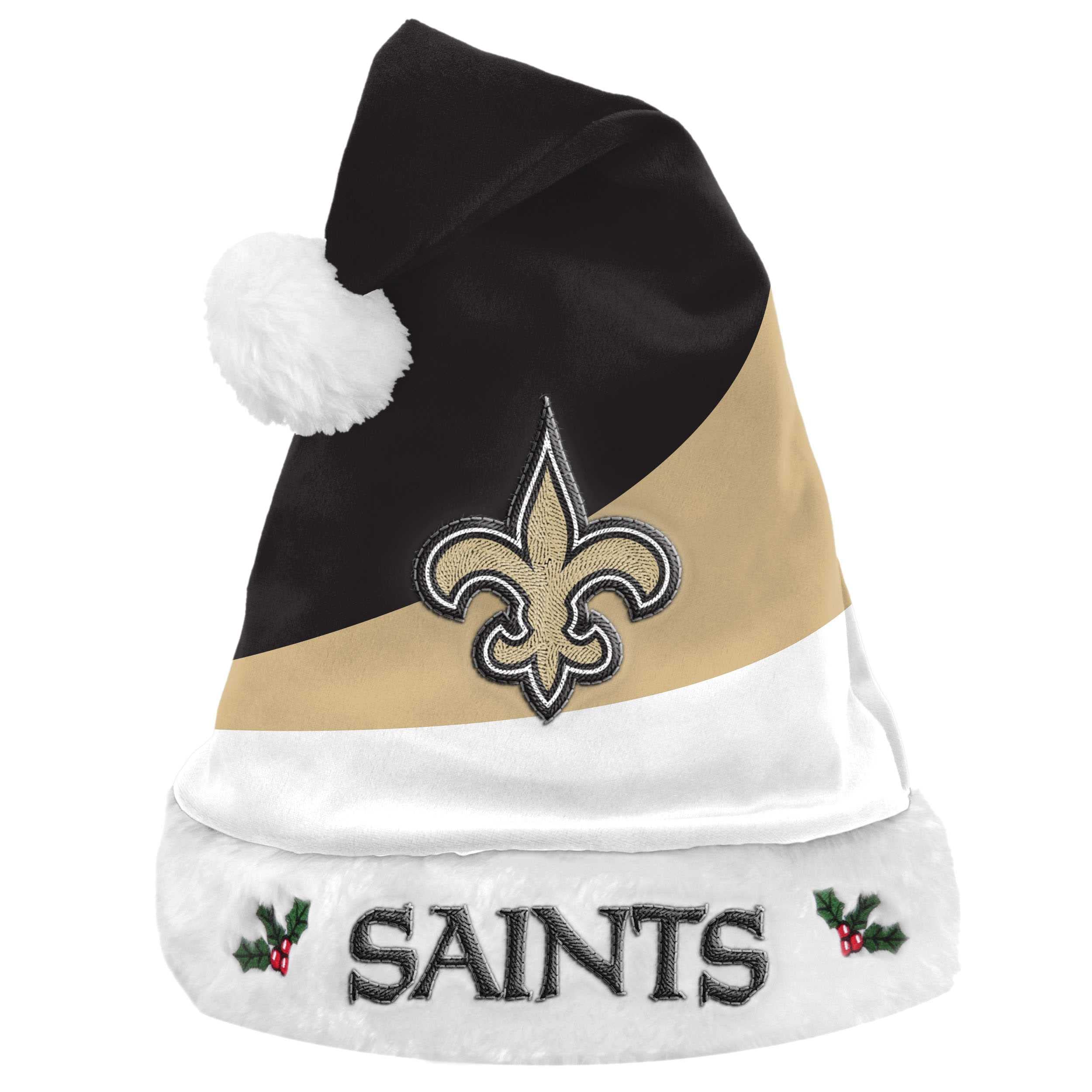 FOCO New Orleans Saints NFL 2021 Colorblock Santa Hat - One-Size โ image 1