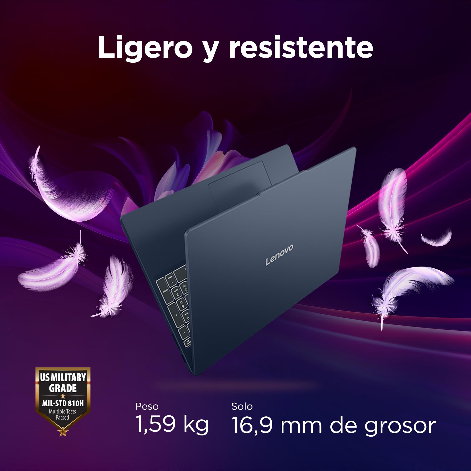 Lenovo IdeaPad Slim 3 Gen 10 – Ordenador Portátil 15.3" WUXGA (Intel Core i5-13420H, 16 GB RAM, 512 GB SSD, Wi-Fi 6, USB-C, Windows 11 Home) Teclado QWERTY Español - Azul Cósmico